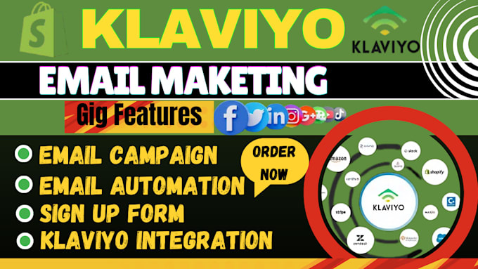 Gig Preview - Klaviyo email marketing shopify sales marketing klaviyo email campaign  design