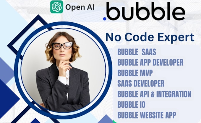 Gig Preview - Build bubble io saas mvp app bubble website developer, bubble saas mvp developer