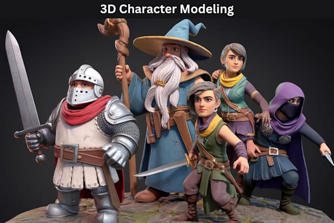 Gig Preview - Sculpt high quality 3d modeling game character 3d rigging for 3d printing