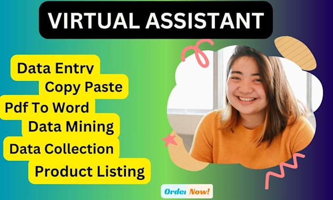 Gig Preview - Be your virtual assistant for data entry,pdf to word,copy paste data mining,jobs