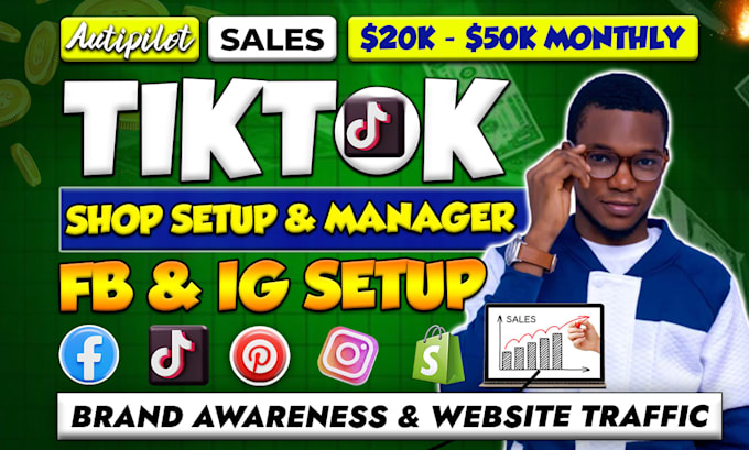 Bestseller - set up autopilot tiktok shop, instagram and facebook shop, tiktok shop manager