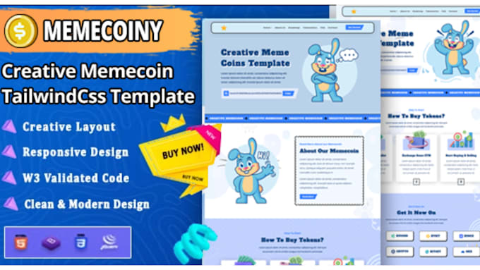 Gig Preview - Design basic meme coin, crypto website