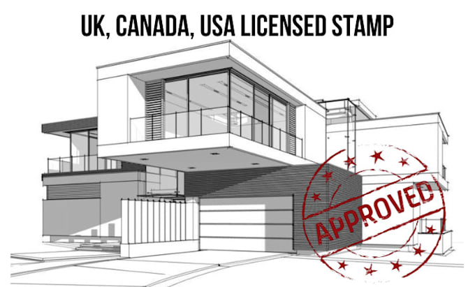 Gig Preview - Review UK, canada, USA architectural drawing and do licensed stamp your building