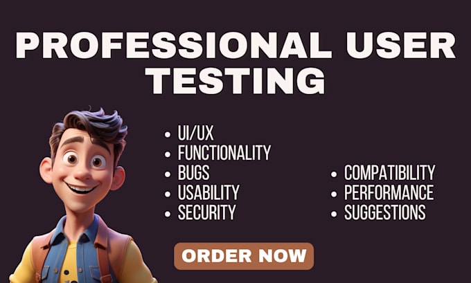 Gig Preview - User testing beta testing app testing for your website app with website review