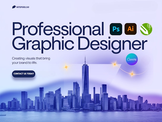 Gig Preview - Be a professional graphics designer with eye catching visually stunning designs