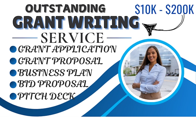 Gig Preview - Write grant proposal grant application research pitch deck business plan