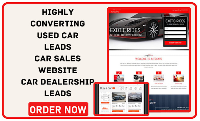 Bestseller - generate highly converting used car leads car sales website car dealership leads