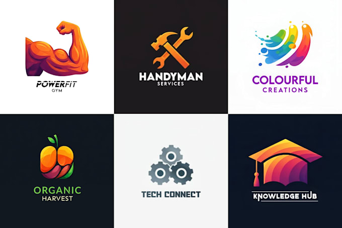 Gig Preview - Design minimal, polygonal, geometric and modern brand logo and banner