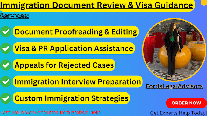 Gig Preview - Be your immigration lawyer for visa, eb2 niw, business plan, work permit US, UK