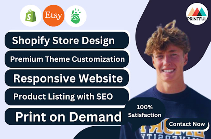 Gig Preview - Build shopify store redesign shopify ecommerce website shopify dropshipping pod