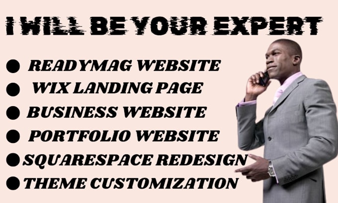 Gig Preview - Design a fast website business portfolio landing page on readymag wix or carrd