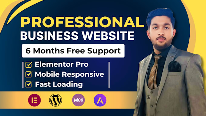 Gig Preview - Build wordpress website development, business website, wordpress website design