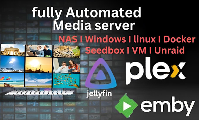 Gig Preview - Fix or configure jellyfin media server, plex, emby, iptv, sonarr, radarr