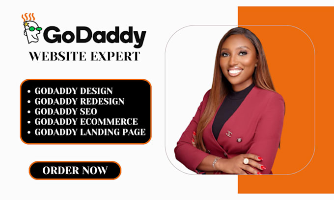 Gig Preview - Design godaddy website redesign godaddy website godaddy website design