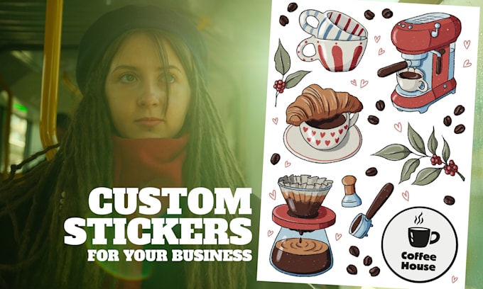 Gig Preview - Create custom sticker pack for your business, cute cartoon illustrations