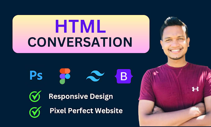 Gig Preview - Convert your design figma PSD into responsive HTML CSS