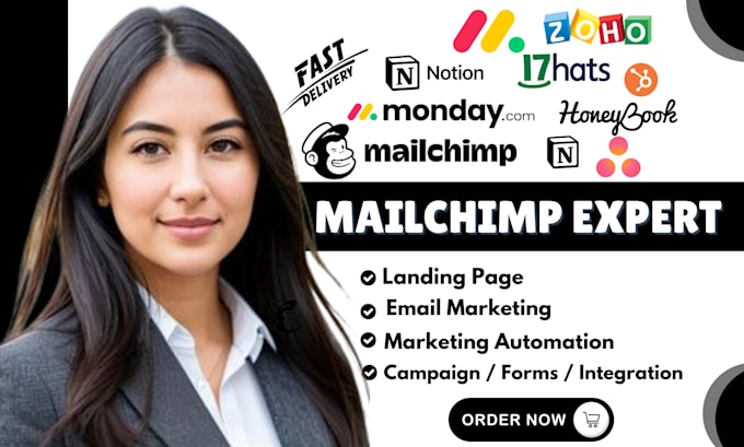 Bestseller - set up mailchimp automations, email sequences, integrations list segmentation