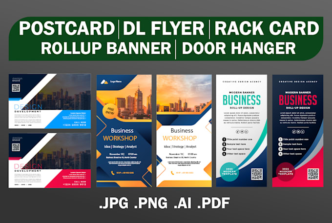 Gig Preview - Design a postcard, eddm postcard, rollup banner, dl flyer for your business