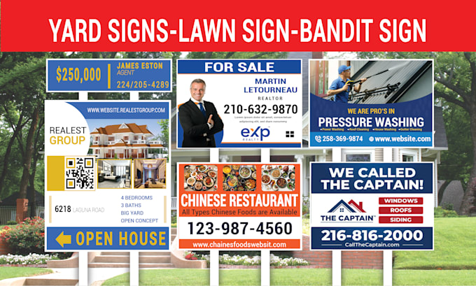 Gig Preview - Design any kind of shop sign, lawn sign, yard signs, bandit sign, vinyl banner