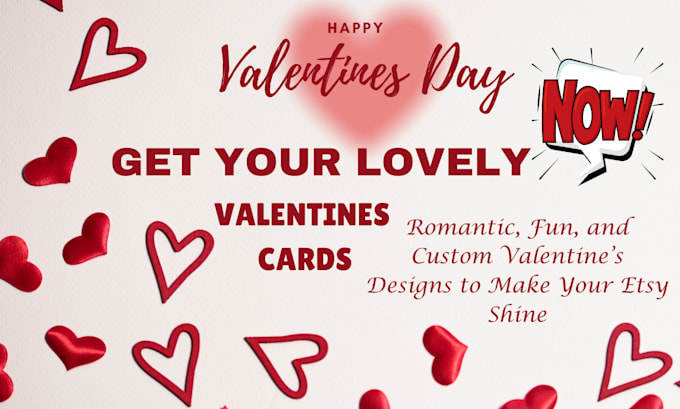 Gig Preview - Design valentine card valentines love cards valentines flyer for etsy store