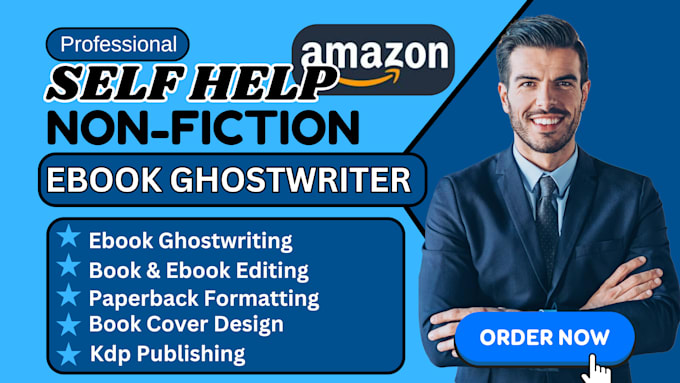 Gig Preview - Ghostwrite self help ebook, ebook ghostwriter, book editor kdp ebook writer