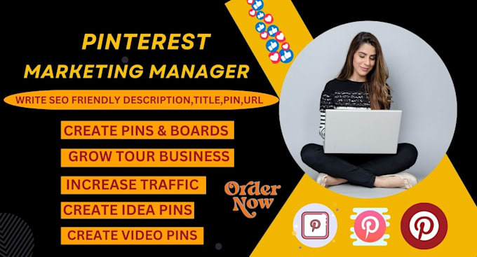 Bestseller - create pins and boards as a pinterest marketing manager