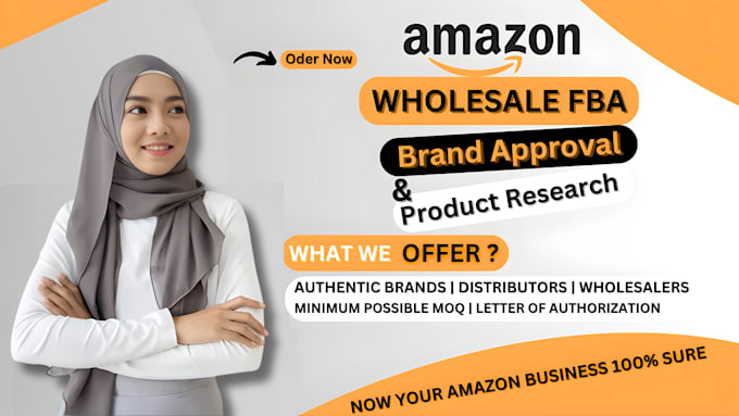 Gig Preview - Do amazon wholesale products brands approval