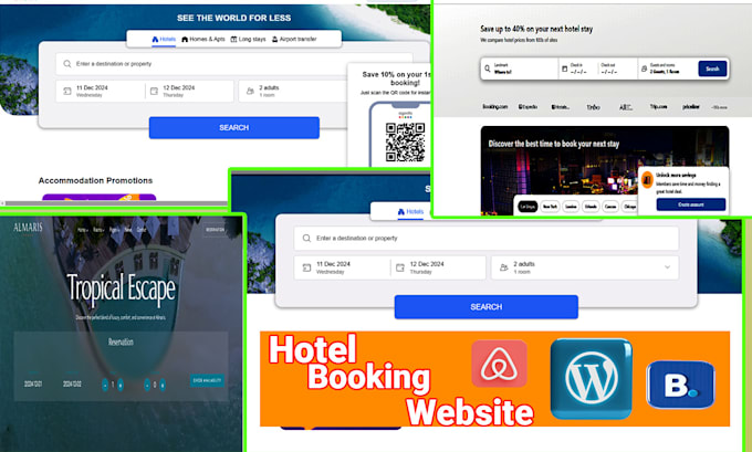 Gig Preview - Create vacation rental, appointment booking wordpress website design development