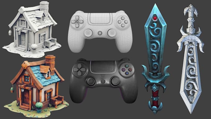 Gig Preview - Do custom low poly, stylized 3d game assets and textures