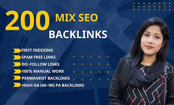 Gig Preview - Provide mix SEO backlinks with dofollow white hat link building