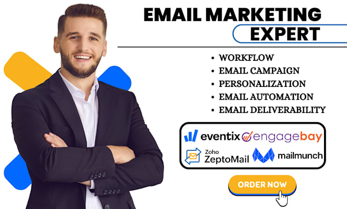 Bestseller - setup eventix delivra email campaign zeptomail clevertap mailmunch engagebay va