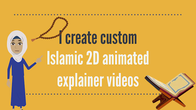 Gig Preview - Animate 2d animated explainer religion islamic content video