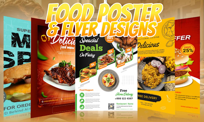 Gig Preview - Design attractive food flyer, restaurant menu design food flyer design or poster