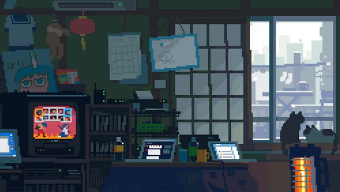 Gig Preview - Do pixel art background design and animation, pixel environment, pixel tileset