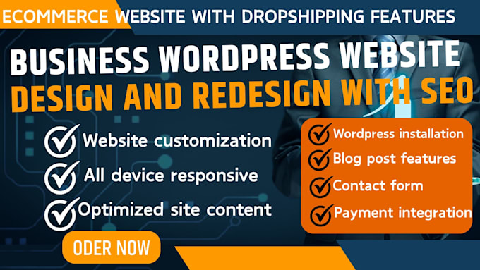 Bestseller - build design redesign ecommerce website business website wordpress blog website