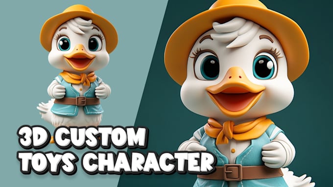 Gig Preview - Design 3d toys, 3d funko, 3d animal, cartoon style character modeling for mascot