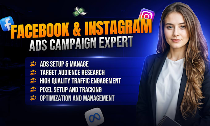 Gig Preview - Setup and manage facebook ads campaigns and instagram ads