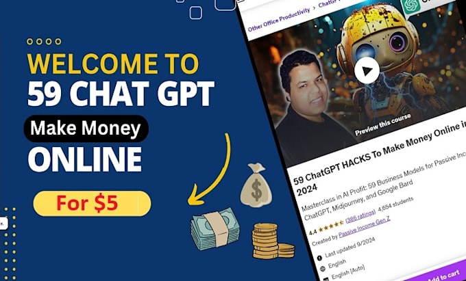 Gig Preview - Teach you 58 chatgpt tips and tricks to earn money online in 2025