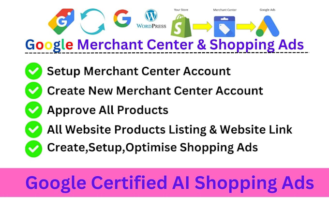 Gig Preview - Fix google merchant centre shopping ads campaign,performing max ads ppc,shopify