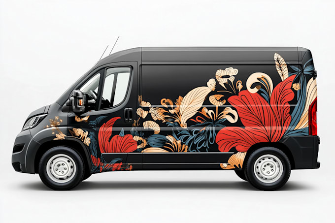 Gig Preview - Draw van wrap design, car wrap design, truck wrap design