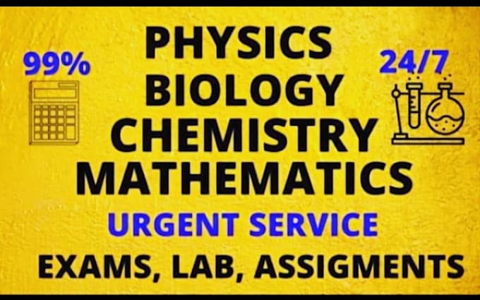 Gig Preview - Tutor science chemistry, physics, and biology, math algebra, precalculus