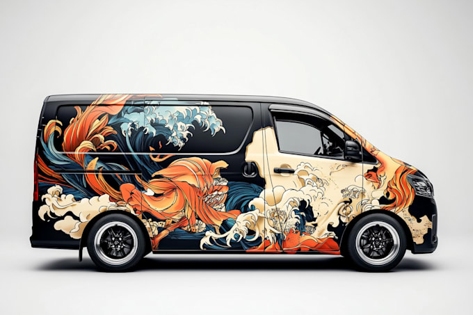 Gig Preview - Design a professional wrap for your car, bus, truck, etc