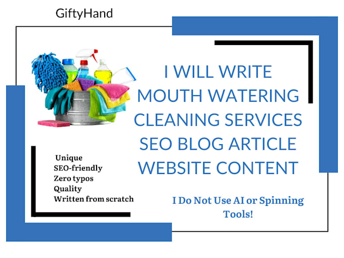 Bestseller - write mouth watering cleaning services SEO blog article website content