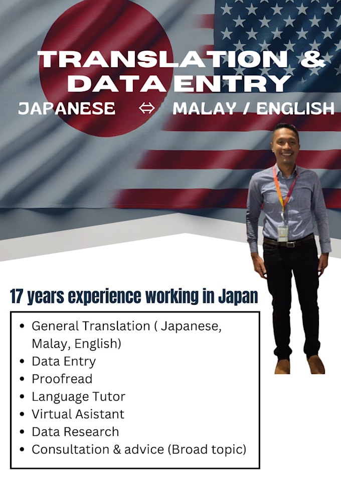 Bestseller - do data entry with translation in japanese, english, malay language