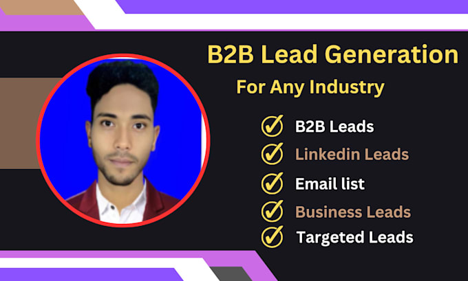 Gig Preview - Do b2b leads linkedin leads targeted leads for any industry