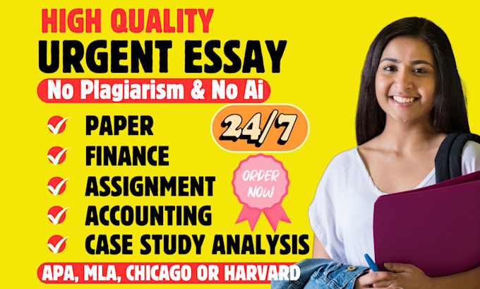 Gig Preview - Write case study analysis, accounting, finance, apa paper, essays, assignment