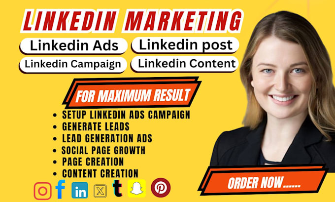 Gig Preview - Do b2b business lead generation, linkedin ads, campaign, outreach, content, post