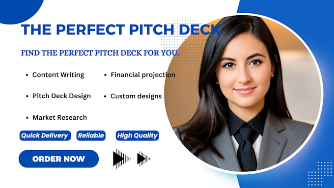 Gig Preview - Be your pitch deck presentation designer and writer