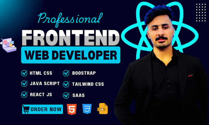 Gig Preview - Be your frontend web developer using react, HTML, CSS, bootstrap, javascript