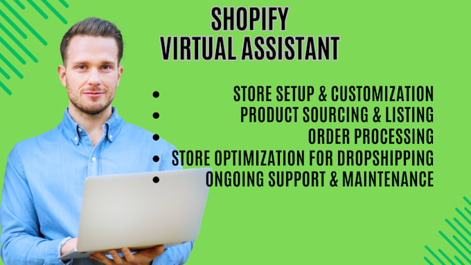 Gig Preview - Be your shopify virtual assistant and store manager